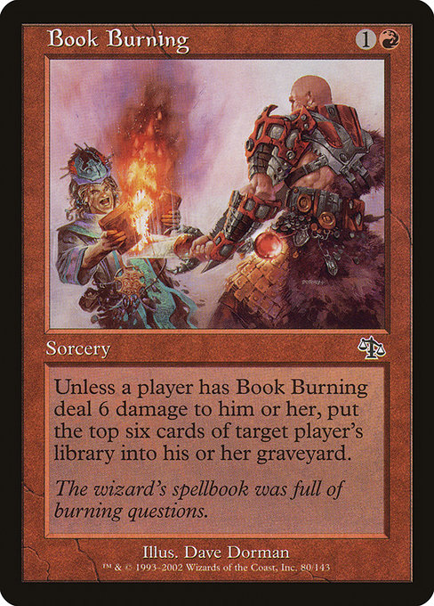 【Foil】【EN】焚書/Book Burning [JUD] 赤C No.80