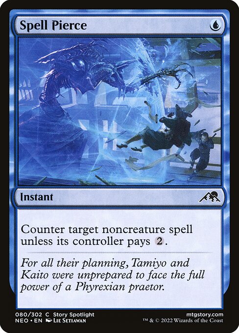 【Foil】【EN】呪文貫き/Spell Pierce [NEO] 青C No.80