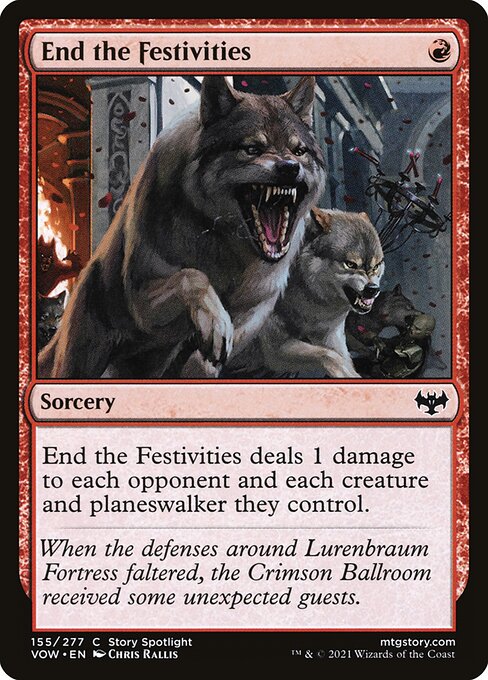 【Foil】【EN】祭典壊し/End the Festivities [VOW] 赤C No.155