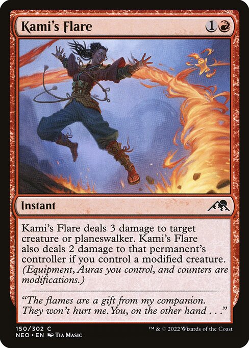 【Foil】【EN】神の火炎/Kami's Flare [NEO] 赤C No.150