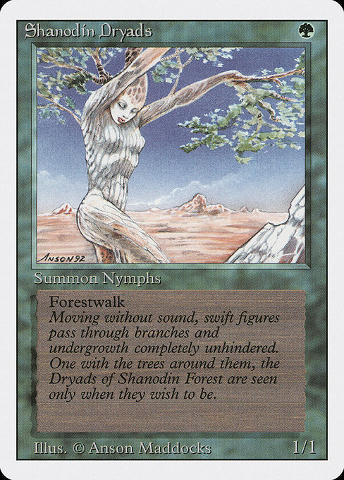 【EN】シャノーディンのドライアド/Shanodin Dryads [3ED] 緑C No.216