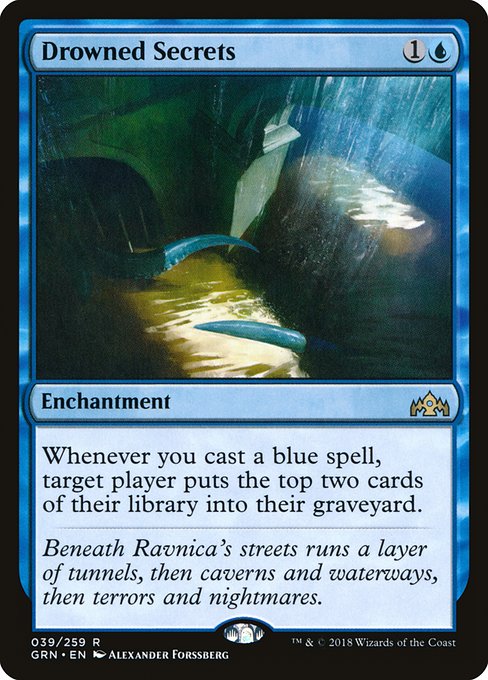 【Foil】【EN】水没した秘密/Drowned Secrets [GRN] 青R No.39