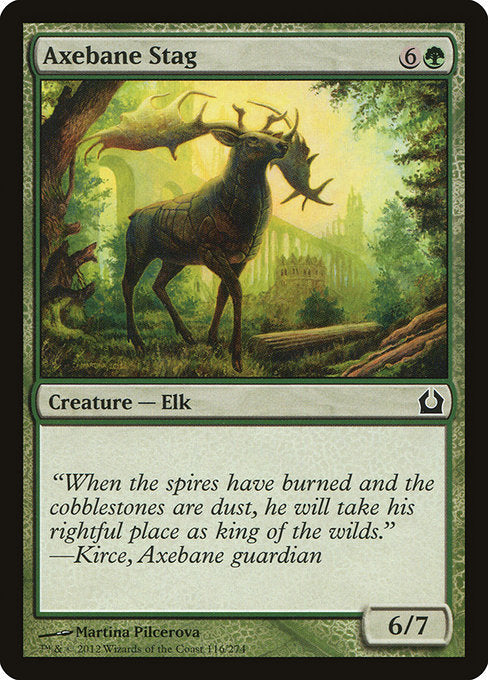 【Foil】【EN】斧折りの雄鹿/Axebane Stag [RTR] 緑C No.116
