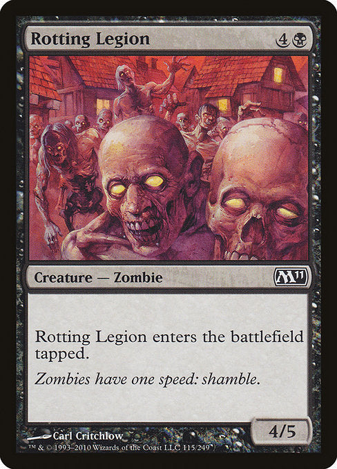 【Foil】【EN】朽ちゆく軍団/Rotting Legion [M11] 黒C No.115