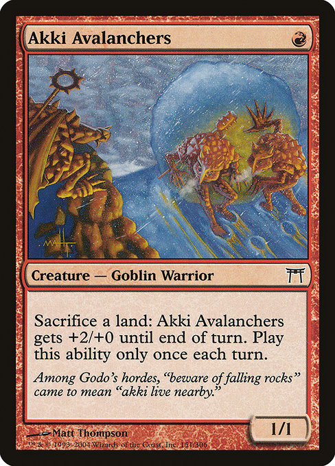 【Foil】【EN】悪忌の雪崩使い/Akki Avalanchers [CHK] 赤C No.151