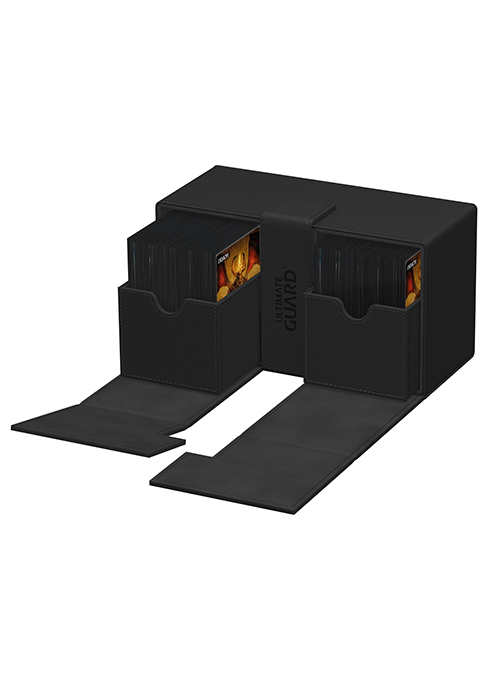 【Ultimate Guard】Twin Flip`n`Tray 200+ Xenoスキン モノカラー 黒