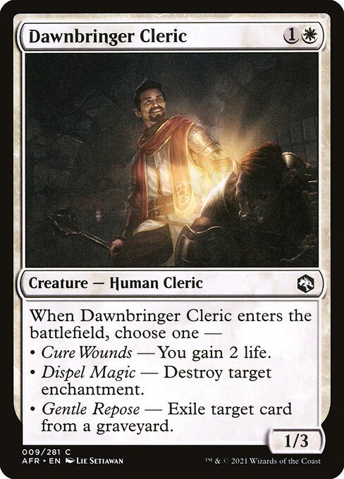 【Foil】【EN】黎明運びのクレリック/Dawnbringer Cleric [AFR] 白C No.9