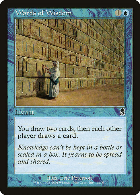 【Foil】【EN】金言/Words of Wisdom [ODY] 青C No.114