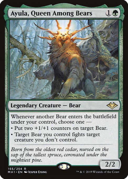 【Foil】【EN】熊の女王、アイユーラ/Ayula, Queen Among Bears [MH1] 緑R No.155