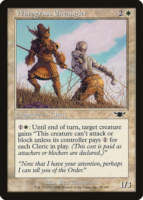 【Foil】【EN】鞭草の絡め手/Whipgrass Entangler [LGN] 白C No.26