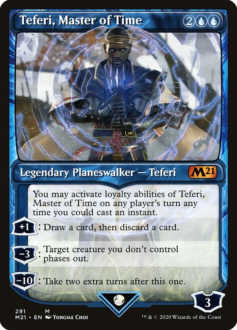 【Foil】【EN】時の支配者、テフェリー/Teferi, Master of Time [M21] 青M No.291