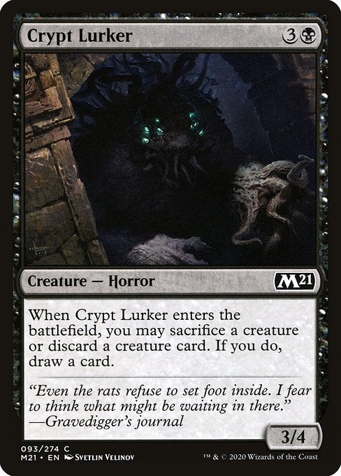 【Foil】【EN】墓所に潜むもの/Crypt Lurker [M21] 黒C No.93