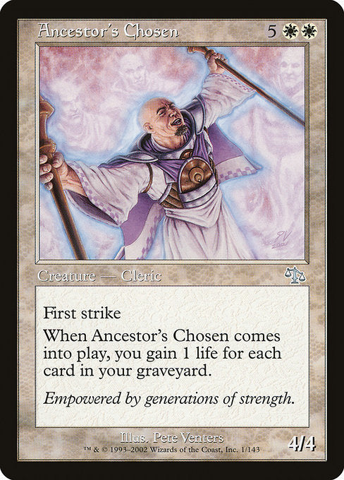 【Foil】【EN】祖神に選ばれし者/Ancestor's Chosen [JUD] 白U No.1