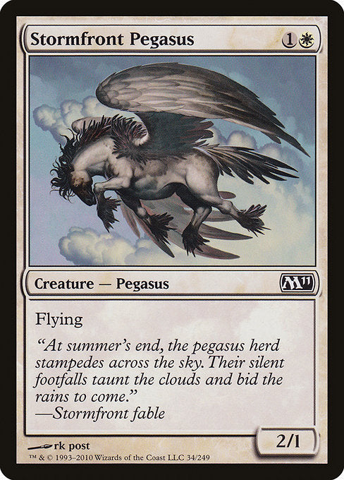 【Foil】【EN】嵐前線のペガサス/Stormfront Pegasus [M11] 白C No.34