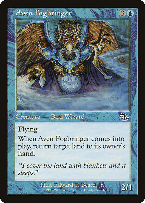 【Foil】【EN】霧に包むエイヴン/Aven Fogbringer [JUD] 青C No.34