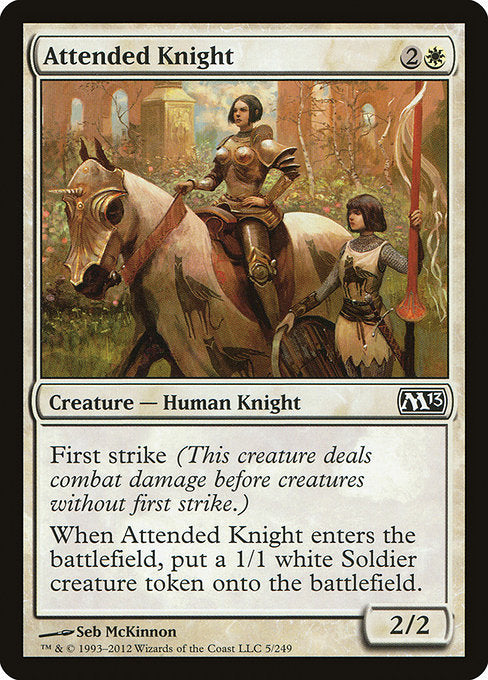 【EN】従者つきの騎士/Attended Knight [M13] 白C No.5