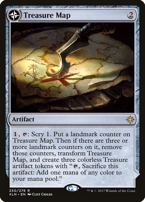 【Foil】【EN】Treasure Map // Treasure Cove [XLN] 混R No.250