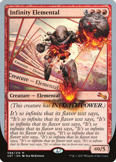 【Foil】【EN】Infinity Elemental [UST] 赤M No.88