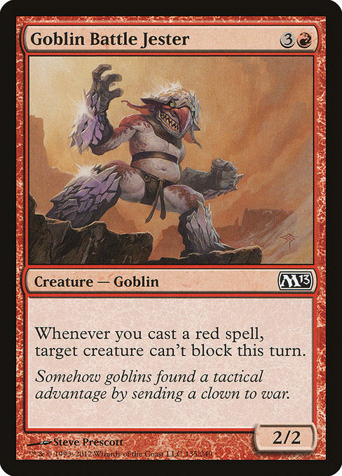 【Foil】【EN】ゴブリンの戦囃し/Goblin Battle Jester [M13] 赤C No.135