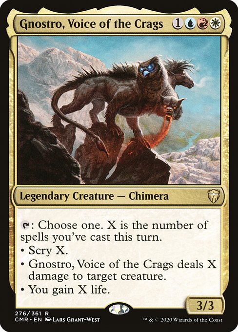 【Foil】【EN】岩山の声、ノストロ/Gnostro, Voice of the Crags [CMR] 金R No.276