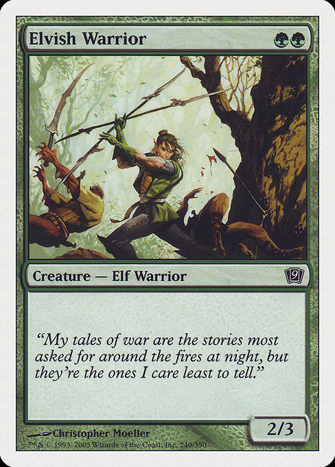 【EN】エルフの戦士/Elvish Warrior [9ED] 緑C No.240