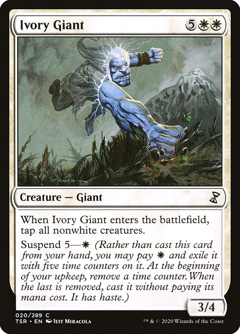【Foil】【EN】象牙の巨人/Ivory Giant [TSR] 白C No.20
