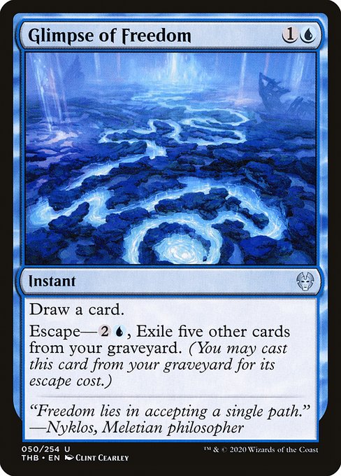 【Foil】【EN】垣間見た自由/Glimpse of Freedom [THB] 青U No.50