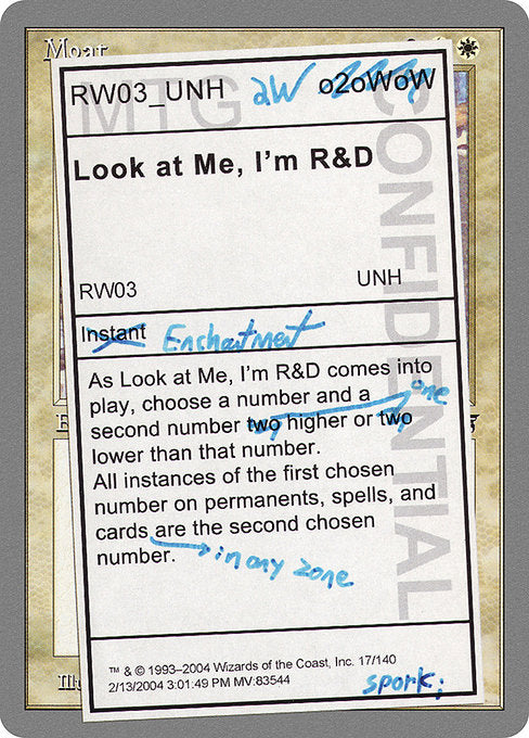 【EN】Look at Me, I'm R&D [UNH] 白R No.17