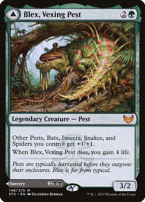 【Foil】【EN】Blex, Vexing Pest // Search for Blex [STX] 混M No.148