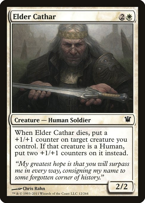 【Foil】【EN】上座の聖戦士/Elder Cathar [ISD] 白C No.12