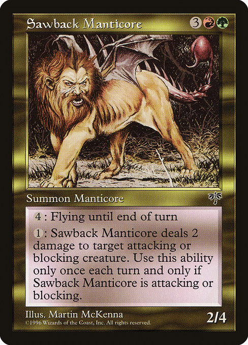 【EN】ノコギリ・マンティコア/Sawback Manticore [MIR] 金R No.281
