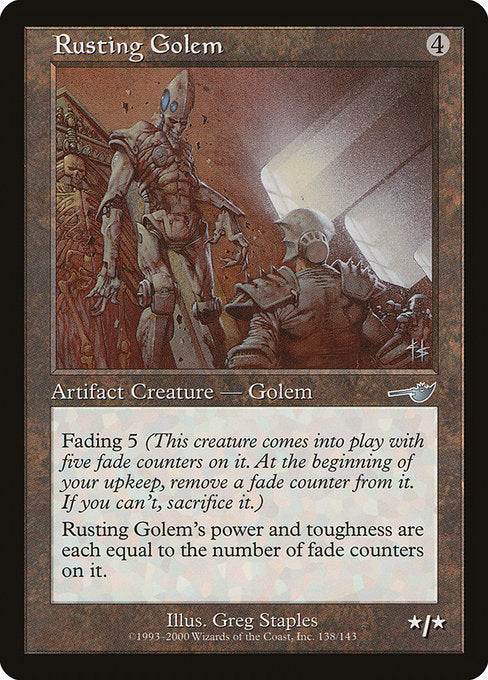 【Foil】【EN】錆びゆくゴーレム/Rusting Golem [NEM] 茶U No.138