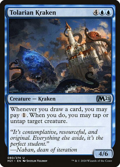 【Foil】【EN】トレイリアのクラーケン/Tolarian Kraken [M21] 青U No.80
