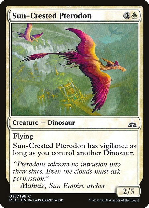 【EN】太陽冠のプテロドン/Sun-Crested Pterodon [RIX] 白C No.27