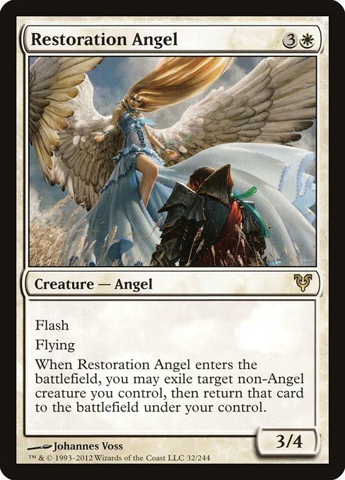 【Foil】【EN】修復の天使/Restoration Angel [AVR] 白R No.32