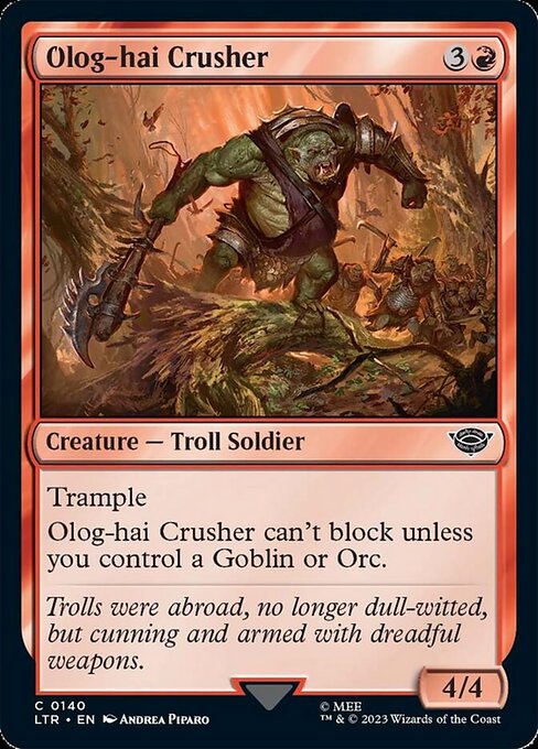 【Foil】【EN】オログ＝ハイの破壊者/Olog-hai Crusher [LTR] 赤C No.140