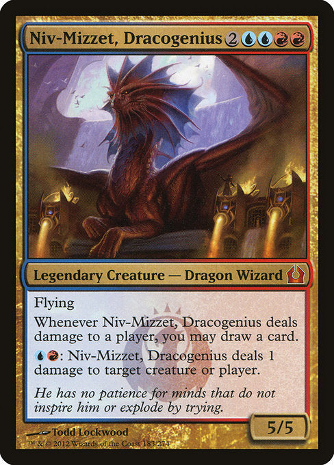 【Foil】【EN】竜英傑、ニヴ＝ミゼット/Niv-Mizzet, Dracogenius [RTR] 金M No.183