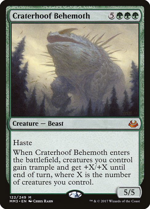 【EN】孔蹄のビヒモス/Craterhoof Behemoth [MM3] 緑M No.122