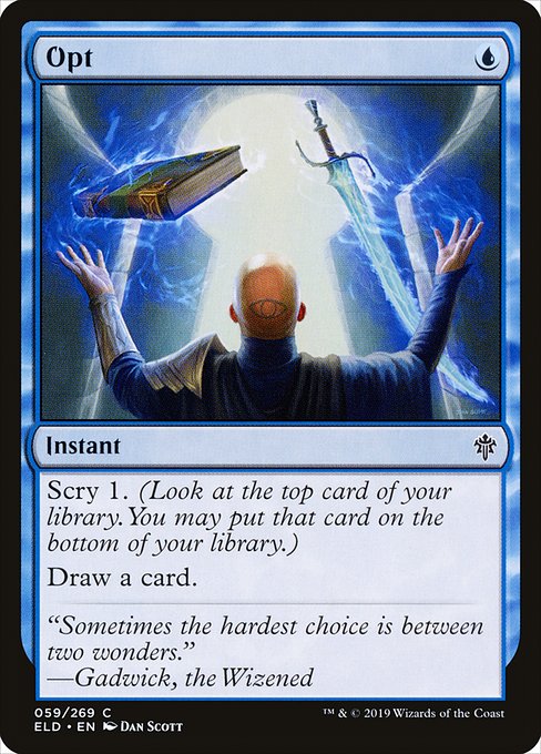 【Foil】【EN】選択/Opt [ELD] 青C No.59