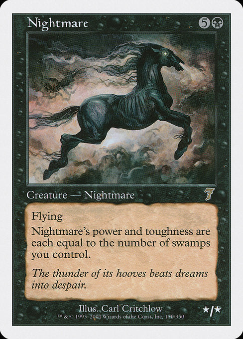 【Foil】【EN】夢魔/Nightmare [7ED] 黒R No.150