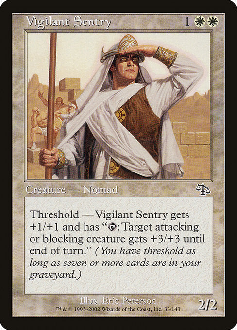 【Foil】【EN】用心深い歩哨/Vigilant Sentry [JUD] 白C No.33