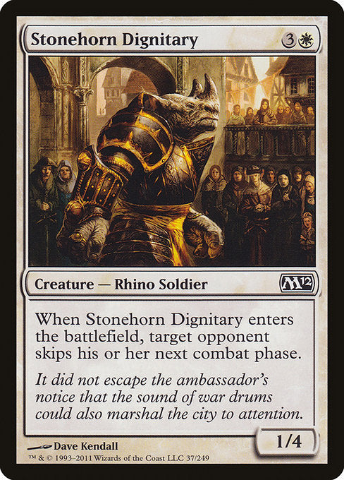 【Foil】【EN】石角の高官/Stonehorn Dignitary [M12] 白C No.37