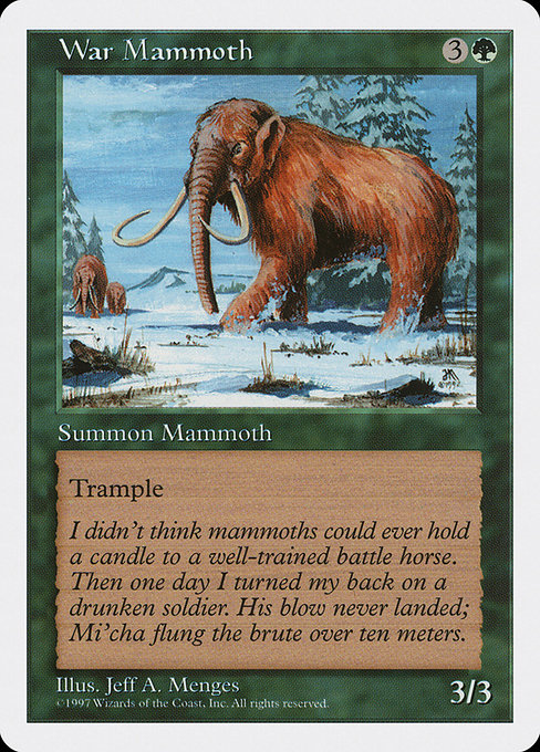【EN】ウォー・マンモス/War Mammoth [5ED] 緑C No.340