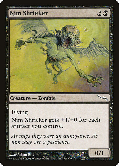 【Foil】【EN】屍賊の金切り魔/Nim Shrieker [MRD] 黒C No.73