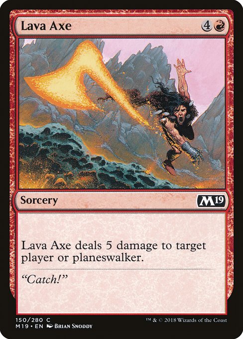 【Foil】【EN】溶岩の斧/Lava Axe [M19] 赤C No.150