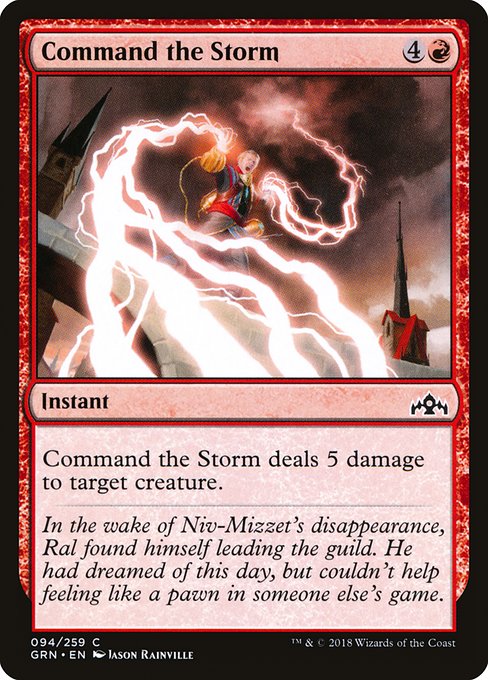 【Foil】【EN】嵐の行使/Command the Storm [GRN] 赤C No.94