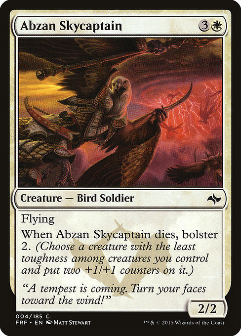 【Foil】【EN】アブザンの飛空隊長/Abzan Skycaptain [FRF] 白C No.4
