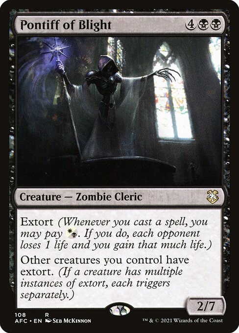 【EN】荒廃の司教/Pontiff of Blight [AFC] 黒R No.108