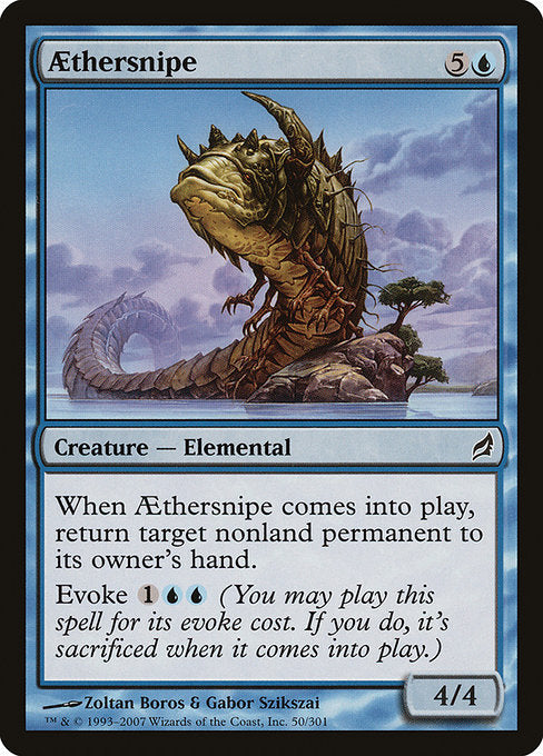 【Foil】【EN】霊気撃ち/Aethersnipe [LRW] 青C No.50