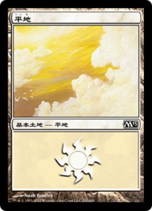 【Foil】【JP】平地/Plains [M13] 無C No.231